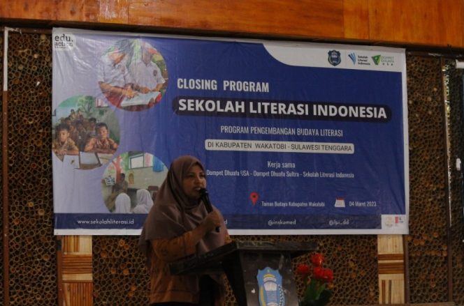 
 Closing Program Sekolah Literasi Indonesia (SLI) di Gedung Taman Budaya Kabupaten Wakatobi 