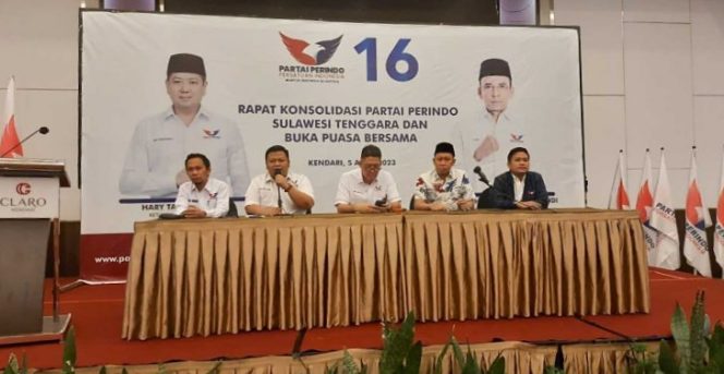 
 Partai Perindo Sultra menggelar rapat konsolidasi. Foto: Istimewa 