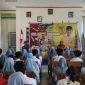 Aksan Jaya Putra mensosialisasikan Pembinaan Ideologi Pancasila serta Wawasan Kebangsaan kepada siswa SMAN 12 Kota Kendari. Foto: Istimewa 
