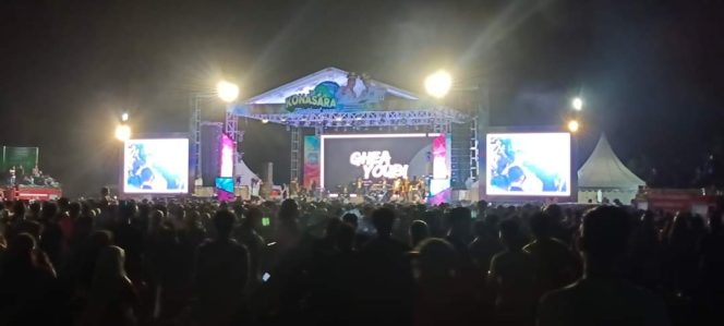 
 Ribuan warga berkunjung acara Konser HUT Konut ke-17. Foto: Istimewa