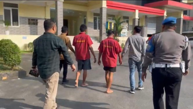 
 Tim Jatanras Polda Sumut menangkap komplotan geng motor dan pelaku pencurian kekerasan. Foto: Istimewa