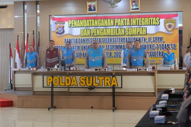 
 Polda Sultra Komitmen Wujudkan Seleksi yang Bersih dan Transparan