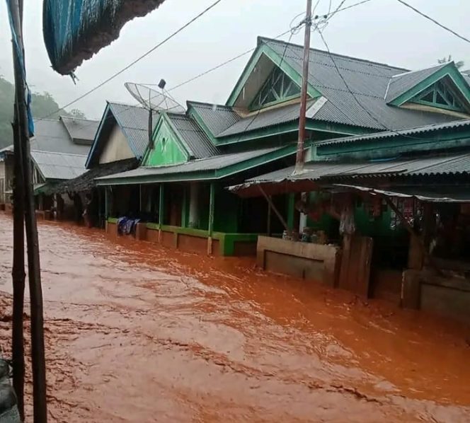 
 Kondisi Banjir di Desa Sangisangi Kecamatan Laonti Kabupaten Konawe Selatan. Foto: Istimewa