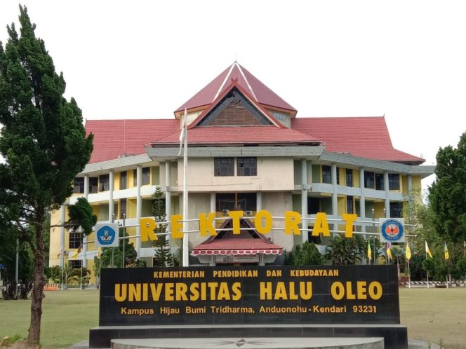 
 Gedung Rektorat Univesitas Halu Oleo yang terletak di Jalan HEA Mokodompit Kelurahan Lalolara Kecamatan Kambu Kota Kendari. Foto: Istimewa