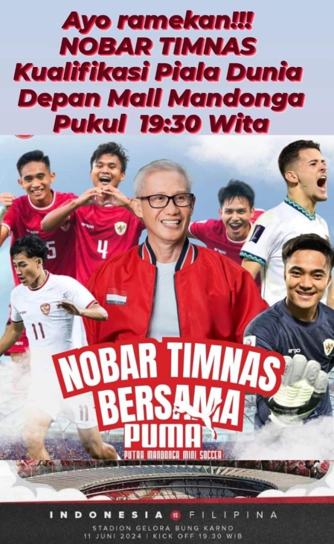 
 Simpatisan Lukman Abunawas Gelar Nobar Timnas Indonesia