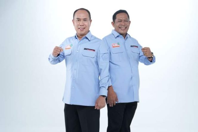 
 Calon Gubernur dan Wakil Gubernur Sulawesi Tenggara  2024, Andi Sumangerukka dan Hugua. Foto: Istimewa