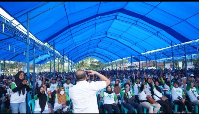 
 Ruksamin menyampaikan orasi politik. Foto: Penafaktual.com