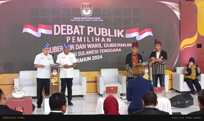 
 Debat kandidat Calon Gubernur Sulawesi Tenggara. Foto: Istimewa