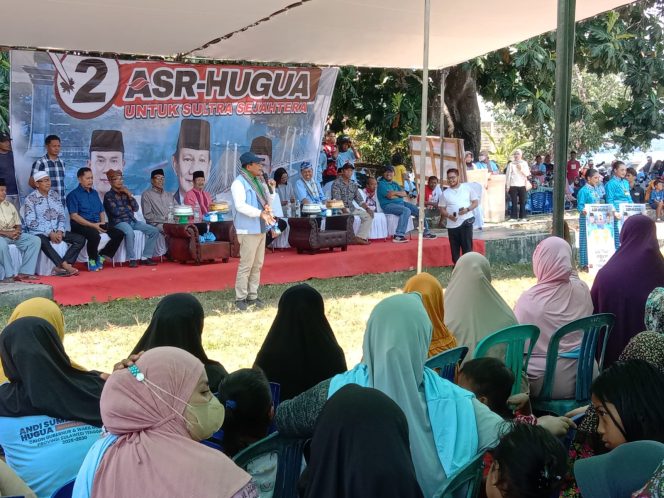 
 Kampanye di Pasar Wajo, Ini Janji ASR-Hugua untuk Warga Buton Kepulauan