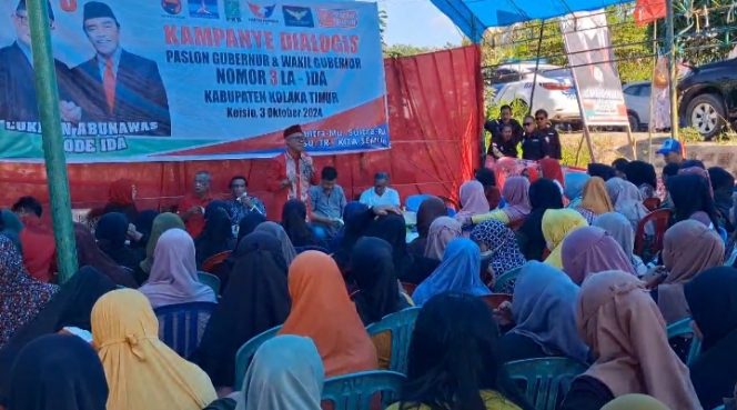 
 Paslon nomor urut 3 Lukman Abunawas-Laode Ida (LA-Ida) menggelar kampanye dialogis di Kabupaten Kolaka Timur. Foto: Penafaktual.com