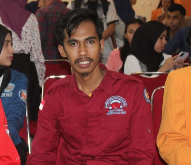 
 Munawar, Ketua Dewan Perwakilan Mahasiswa (DPM) Fakultas Hukum Universitas Halu Oleo (UHO). Foto: Istimewa