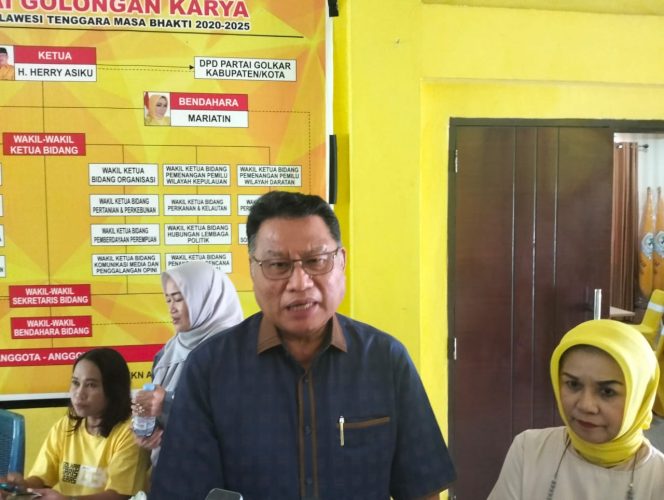 
 Herry Asiku, Ketua DPD I Golkar Sultra. Foto: Istimewa