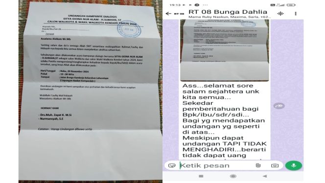 
 Bawaslu Selidiki Surat Kampanye Giona-Subhan Berstempel RT 08 di Kelurahan Lahundape