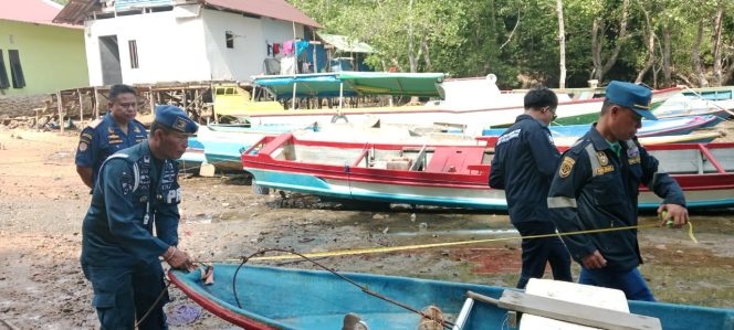 
 Jamin Kepastian Hukum, KSOP Kendari Lakukan Pengukuran Kapal Nelayan di Lalonggasumeeto