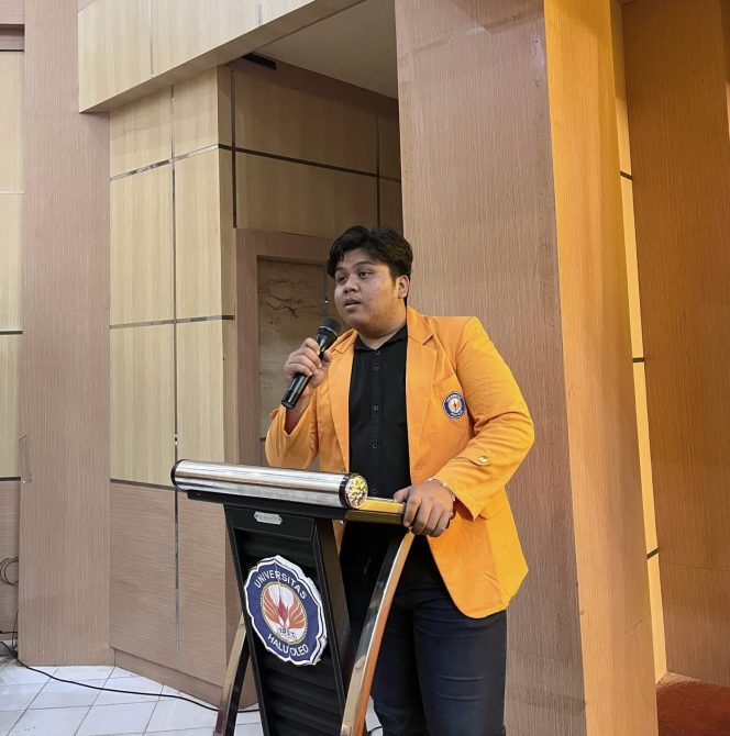 
 Menteri Kesehatan dan Siaga Bencana BEM UHO, Andika Syamsuri. Foto: Istimewa
