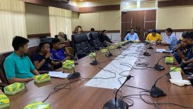 Rapat dengar pendapat menyoal aduan DPP Indonesian Port Monitoring Agency (IPMA) Sultra terkait dugaan penyelewengan wewenang di tubuh BKK Kendari. Foto: Istimewa