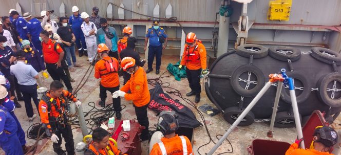 
 Insiden tragis yang menewaskan seorang anak buah kapal (ABK) dengan jabatan Bosun di MV Patria Nawasena. Foto: Istimewa  