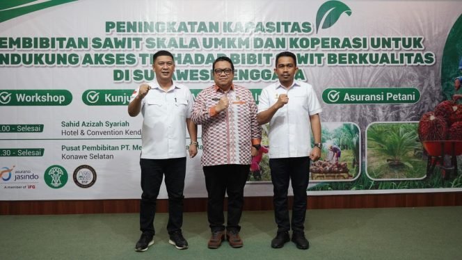 
 Serikat Petani Kelapa Sawit (SPKS) bersama BPD HIPMI Sulawesi Tenggara menggelar pelatihan bertajuk Peningkatan Kapasitas Pembibitan Sawit Skala UMKM dan Koperasi. Foto: Istimewa  