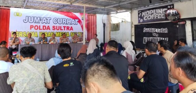 
 Polda Sultra Gelar Jumat Curhat dengan Insan Media, Bahas Keamanan dan Ketertiban