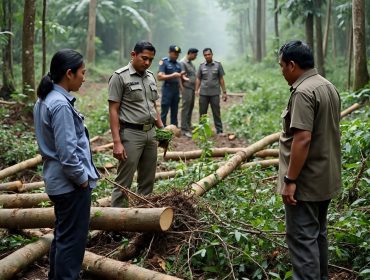 Ilustrasi illegal logging. sumber: Istimewa