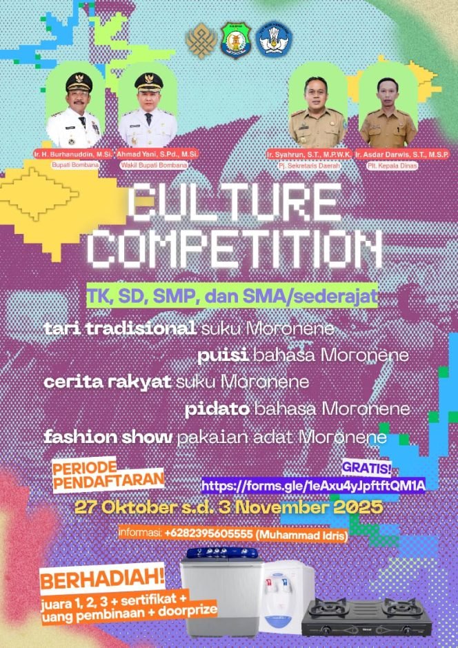 Disdikbud Bombana akan Gelar Festival Seni Moronene 2025 di lapangan Arifai Kelurahan Kasipute, Kecamatan Rumbia. Foto: Istimewa