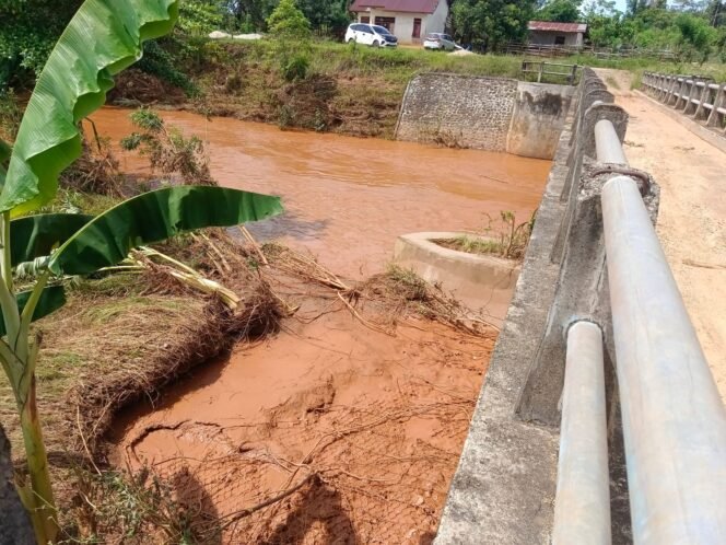 
 Banjir lumpur yang melanda Desa Oko-oko dan Lamedai, Kecamatan Pomalaa, Kabupaten Kolaka. Foto: Istimewa  