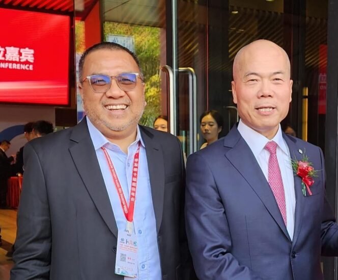 
 External Relationship PT RBS, Aksan Jaya Putra (AJP) saat mengahdiri konferensi ini rutin PT Huayou Indonesia. Foto: Istimewa  