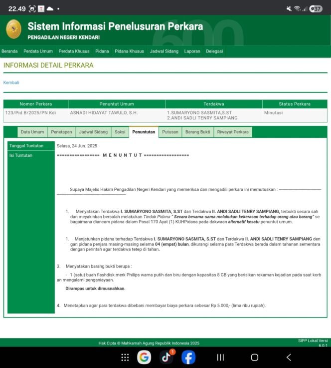 
 LBH HAMI Sultra Soroti Hukuman Ringan bagi ASN yang Serang Guru Honorer: Hukum Tajam di Bawah, Tumpul di Atas!