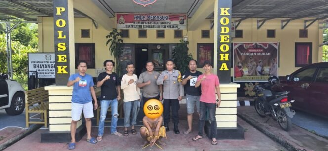 
 Pria residivis tindak pidana penggelapan inisial AS (40) ditangkap tim Res Krim Polres Kolaka. Foto: Istimewa
