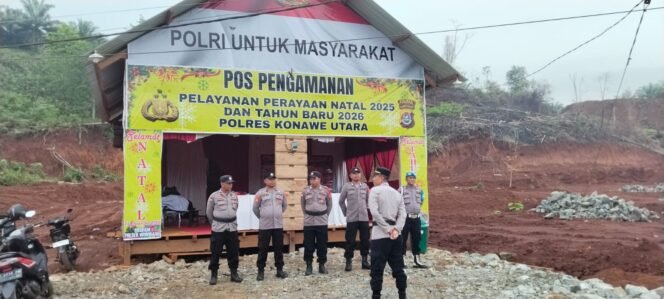 
 Polres Konawe Utara Siap Amankan Natal dan Tahun Baru dengan 4 Pos Pam