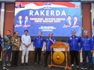 Pembukaan Rapat Kerja Daerah (Rakerda) Demokrat Sultra pada Selasa 23 Desember 2025 di hotel Claro Kota Kendari. Foto: Penafaktual.com