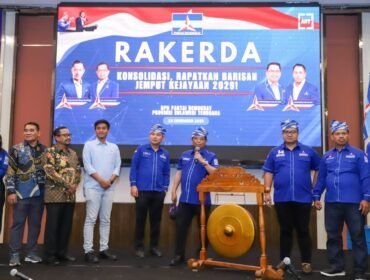 Pembukaan Rapat Kerja Daerah (Rakerda) Demokrat Sultra pada Selasa 23 Desember 2025 di hotel Claro Kota Kendari. Foto: Penafaktual.com
