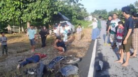 Pengendara motor Sidriani (23) meninggal dunia usai tabrakan dengan mobil di Kolono, Konsel. Foto: Istimewa