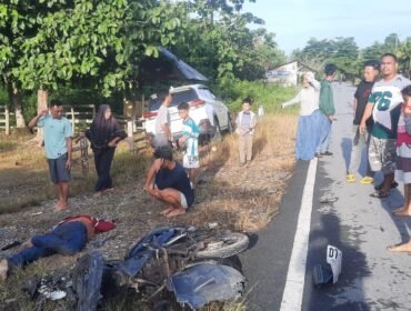 Pengendara motor Sidriani (23) meninggal dunia usai tabrakan dengan mobil di Kolono, Konsel. Foto: Istimewa