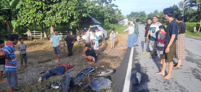 
 Pengendara motor Sidriani (23) meninggal dunia usai tabrakan dengan mobil di Kolono, Konsel. Foto: Istimewa