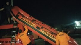 Tim SAR KPP Kendari dikerahkan untuk melakukan pencarian terhadap korban yang hilang di perairan Kolaka. Foto: Istimewa