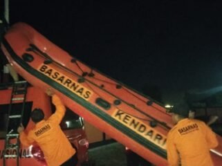 Tim SAR KPP Kendari dikerahkan untuk melakukan pencarian terhadap korban yang hilang di perairan Kolaka. Foto: Istimewa