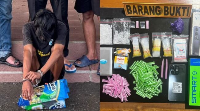 Pria insial D (20) diamankan Polisi diduga terlibat tindak pidana narkotika di Konawe Selatan. Foto: Istimewa