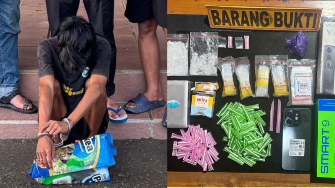 
 Pria insial D (20) diamankan Polisi diduga terlibat tindak pidana narkotika di Konawe Selatan. Foto: Istimewa