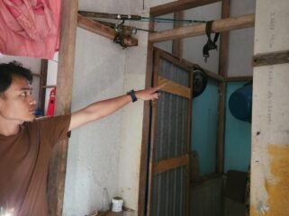 Tali bekas gantung diri korban. Foto: Istimewa