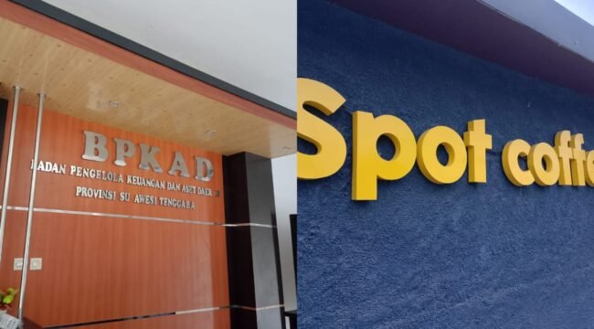 Kantor BPKAD Sultra dan Spot Coffee Kendari. Foto: Istimewa