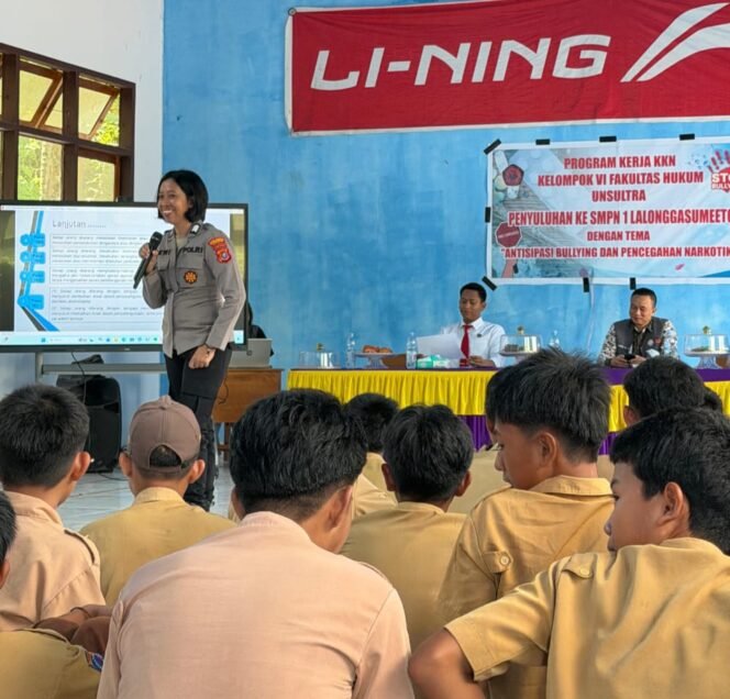 
 Bripka Dewi Damayanti menjelaskan bahwa bullying dan narkotika merupakan tindakan yang melanggar hukum dan memiliki pengaruh besar terhadap psikologis dan masa depan seseorang. Foto: Istimewa  