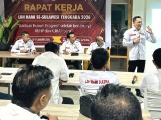 LBH HAMI Sultra menggelar Rapat Kerja tahunan untuk mengevaluasi capaian kinerja organisasi dan merumuskan arah kebijakan dan program strategis ke depan. Foto: Istimewa