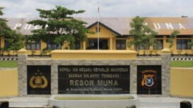 Polres Muna menahan pria inisial TKR dalam kasus tindak pidana pencabulan anak. Foto: istimewa