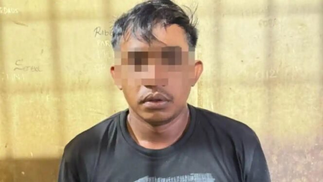 
 Seoranh buruh pelabuhan insial FA (29) diringkus polisi usai kedapatan membawa senjata tajam. Foto: Istimewa