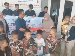 Ditreskrimsus Polda Sultra menggelar kegiatan Bakti Sosial di Panti Asuhan Al Ikhlas, Kecamatan Baruga, Kota Kendari, Sulawesi Tenggara. Foto: Istimewa