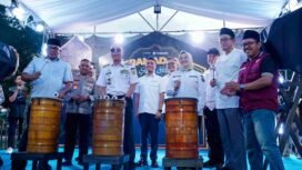 Gubernur Sultra, Andi Sumangerukka (kedua  dari kiri) bersama jajaran Forkopimda saat menghadiri Grand Opening Ramadan Sultra Fest 2026. Foto: Istimewa.