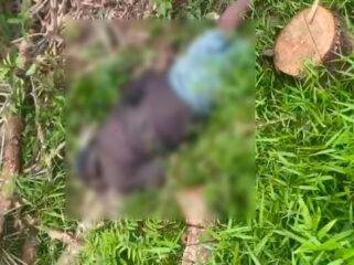 Jenazah Mulyadi (49) ditemukan tergeletak di belakang rumah di Konawe. Foto: Istimewa