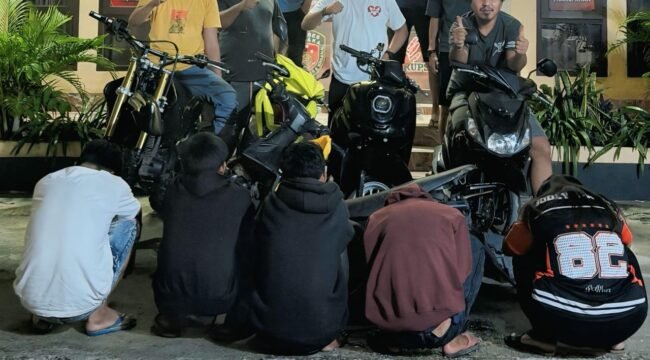 Lima pelaku curanmor di Kolaka ditangkap Polisi. Foto: Istimewa