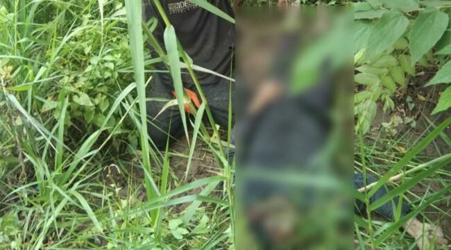 Warga Konawe ditemukan tergeletak tak bernyawa di kawasan PT OSS. Foto: Istimewa